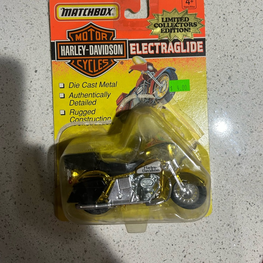 Retro Harley Davidson Motorcycle matchbox